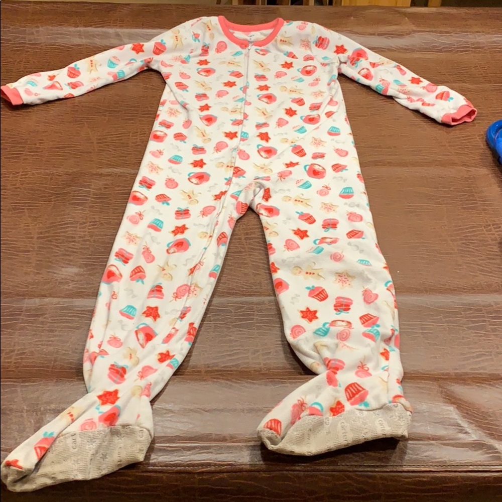 Girls sz 8 winter Carter footie pjs